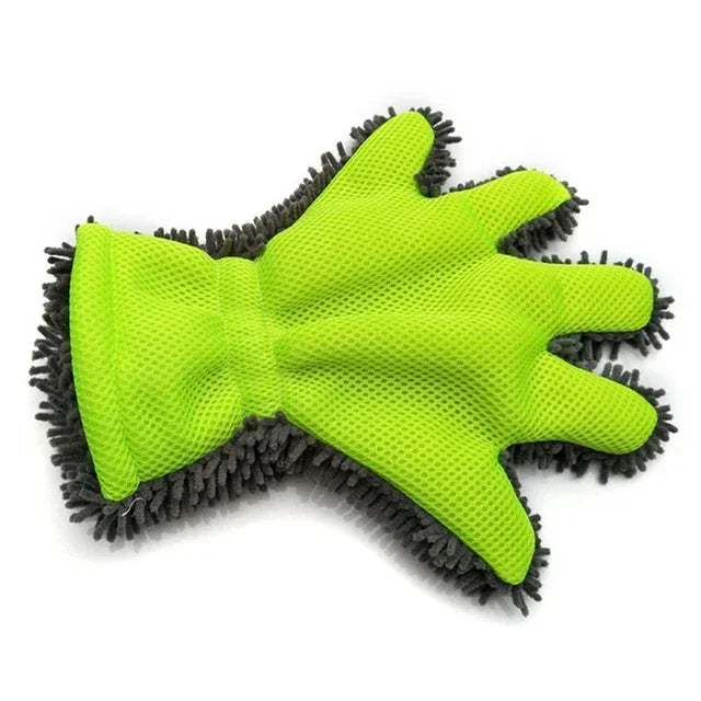 Five Finger Washing Car Gloves Plush Sponge Wheel Hub Cleaning Thickened Plush Does Not Damage Car Paint Comprehensive Amagi