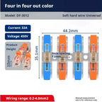 2-12 Pin Screw Fixation Quick Press Electrical Docking Terminal | Compact Push-in Wire Connector Terminal Block