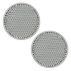 2pcs Cute Bling Car Cup Holder Coaster Mat with Rhinestone for Women Girl Universal Anti Slip Automotive Interior Amagi
