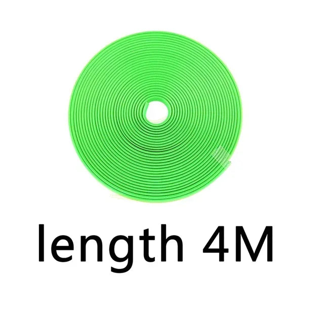 4M / 8M Car Grilles Decoration Strips Auto Wheel Protector Car-styling Accessories Wheel Sticker Tire Rim Strip Chrome Tape Good