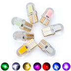 10pcs Car Interior Lamps T10 194 168 W5W COB 4 SMD LED CANBUS Silica Bright White Wedge Clearance License Light Bulbs Car Amagi