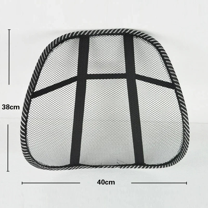 Car Seat Office Chair Massage Back Lumbar Support Mesh Ventilate Cushion Pad Black Mesh Back Lumbar Cushion for Car Driver Amagi