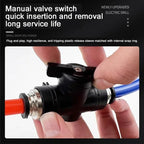 BUC Pneumatic Manual Valve - Straight Head Quick Coupling Steering Switch Manual Ball Valve for Air Hose (4mm,6mm,8mm,10mm,12mm)
