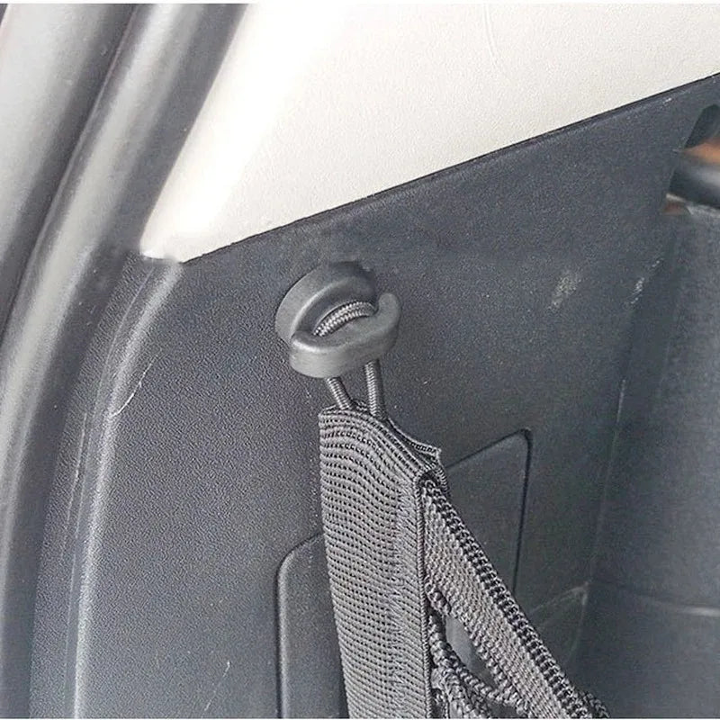 Car Mesh Pocket Hook Seat Mesh Buckle Car Interior Trunk Screw Fixing Hook Ring Universal Storage Mesh Pocket Mounting Clip