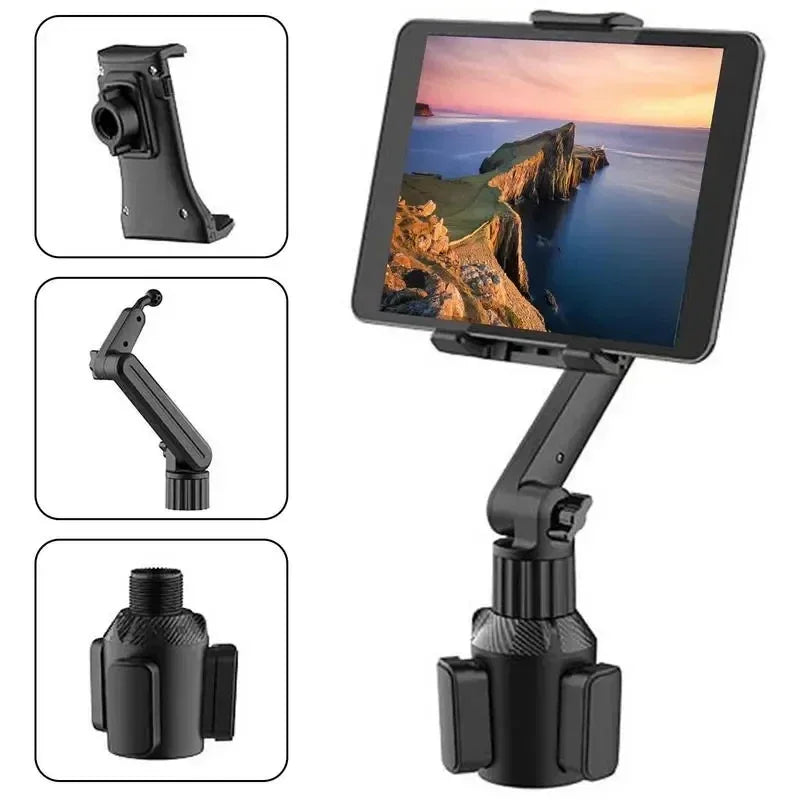 Tablet Cup Holder Mount 360 Adjustable Smartphone Holder Car 270 Tilt Bar Triangular Base Ram Mount Tablet Holder For SUV Tools