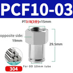 304 Stainless Steel Quick-Connect Air Hose Fittings - BSP 1/8",1/4",3/8",1/2 Pneumatic Pipe Connectors with Corrosion Resistance