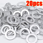 10/20pcs Car Engine Sump Oil Drain Seal Gasket 14mm Hole Nut Washer for Honda Engine Oil Sump Aluminium Seal Gasket Auto Parts