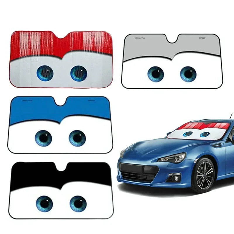 Cartoon Window Foils 4 Colors Eye Pixar Heated Windshield Sunshade Car Front Window Visor Car Solar Protect tools New amagi