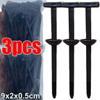 Universal Nylon Cable Tie Buckle Auto Fastener Screw Replacement Clip Car Fender Trunk Engine Guard Panel Wire Management Secure