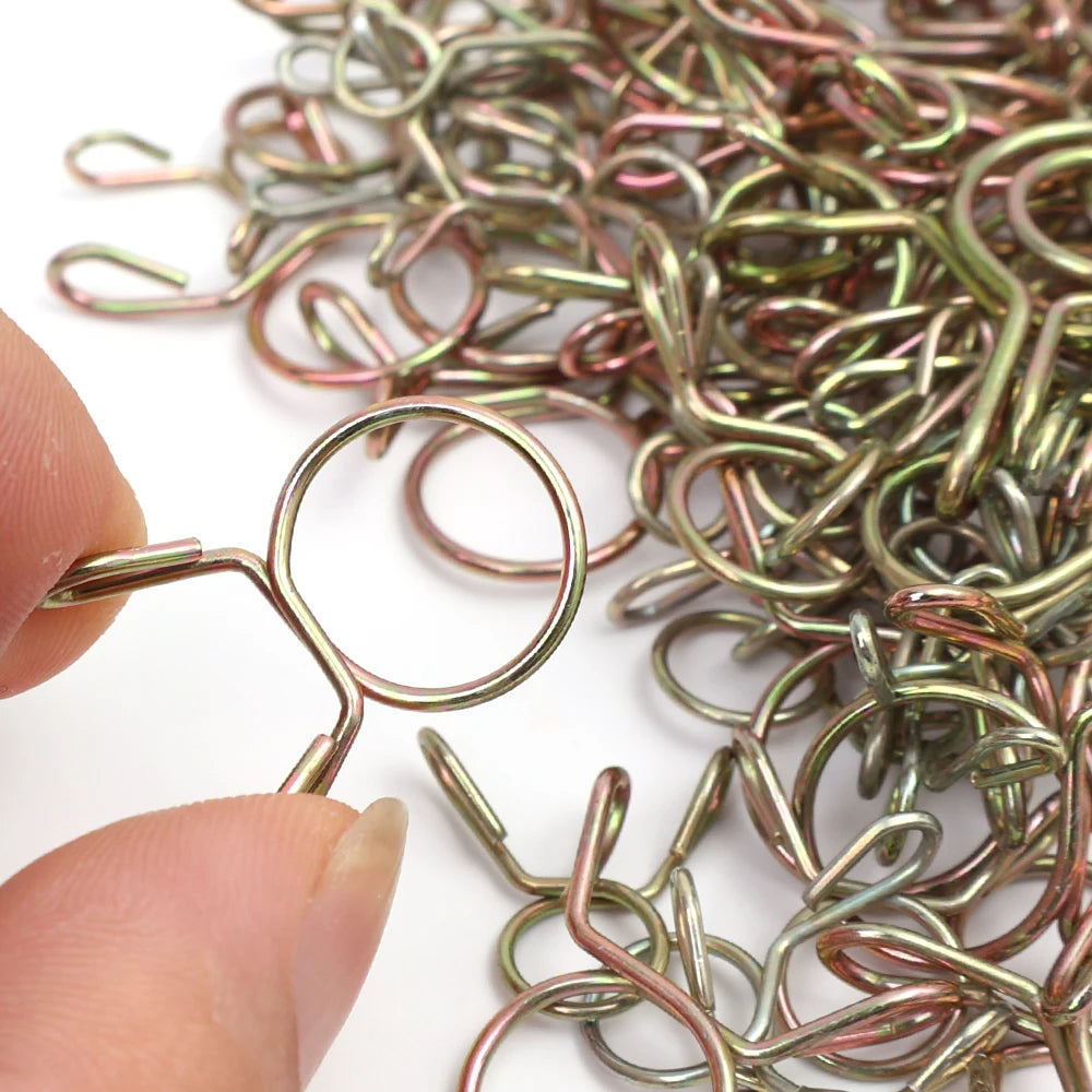 20/10Pcs Spring Hoop Hose Clamp Zinc Plated Pipe Clip Fuel Tube Water Pipe Air Tubing Fixed Clip Assortment Kit Home Hardware