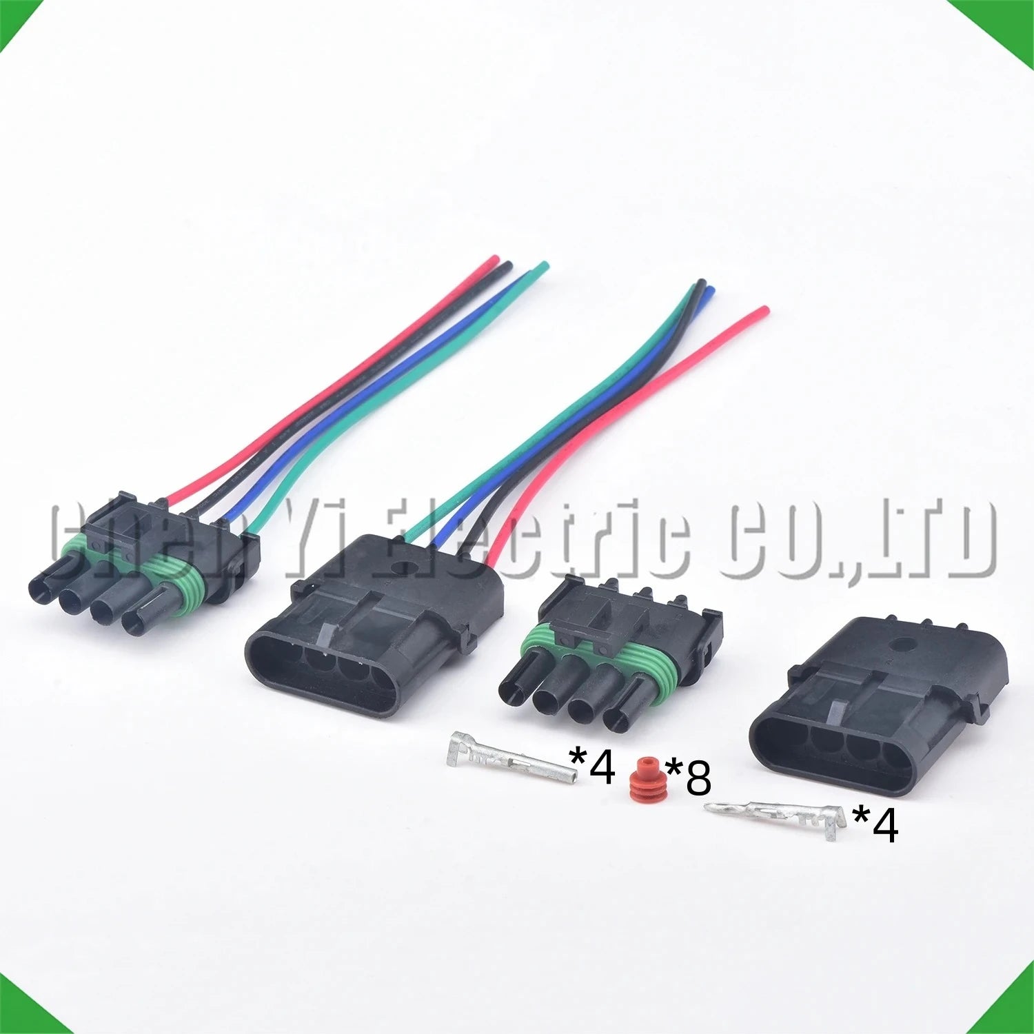 4-pin auto connector connector female electrical waterproof weather square connector