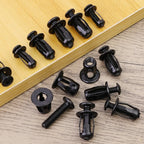 Universal Car License Plate Screws Mounting Kit M4 M5 M6 Auto Fastener Expansion Nuts Carbon Steel Black Bolts for Bumper Frame