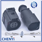 2 set 4 Pin 4B0973812 4B0973712 Automotive Connector 1.5mm Waterproof Pressure Water Temperature Sensor Plug 4B0 973 812