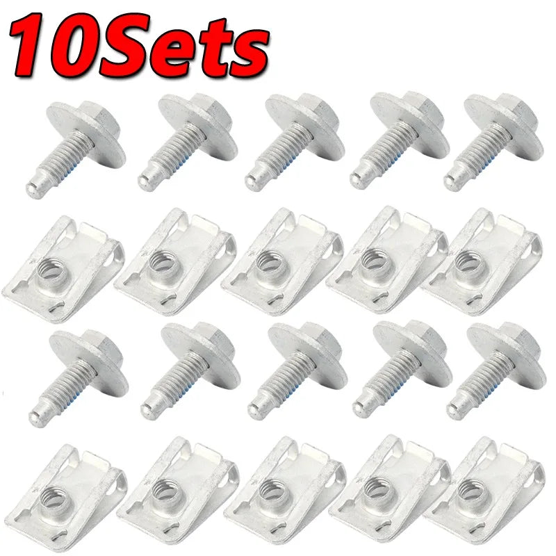 20Pcs High Quality Car Body Bolts Clip M6 Engine Covers Splash Shield Guard Bumper Fender Retainer Fastener Auto  Accessories