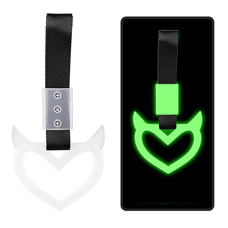 Colorful Car Tow Strap Tsurikawa Ring Heart JDM Train Bus Handle Hand Strap Styling Drift Charm Strap Auto Accessories