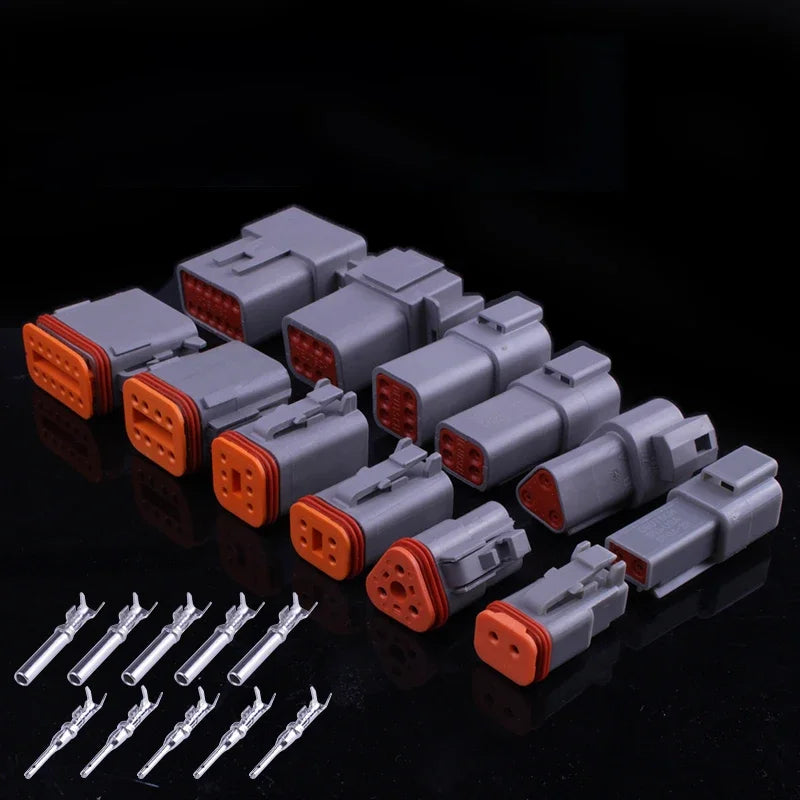 5/20/100 Sets Deutsch DT Connector With 15cm Wire Harness Waterproof Electrical Car Socket Plug DT06-2S DT04-2P 2/3/4/6/8/12P