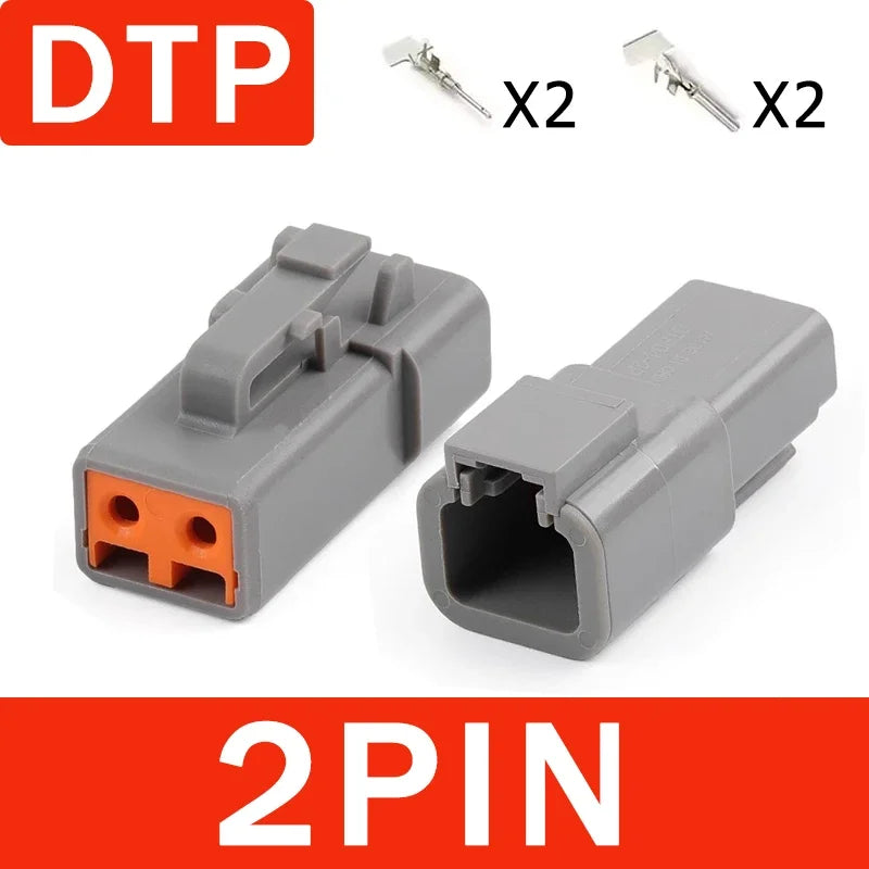 Deutsch DT/DTM/DTP/DTF Series Waterproof Connector 2-12Pin | Flange Mount for Automotive & Industrial Wiring Harness