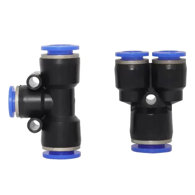 50 PCs/BOx Boxed Pneumatic Fittings PU-10/PE-10/PZA-10/PY-10/PV-10 Quick Release Connectors Kit For 4mm Plastic Hose Couplings