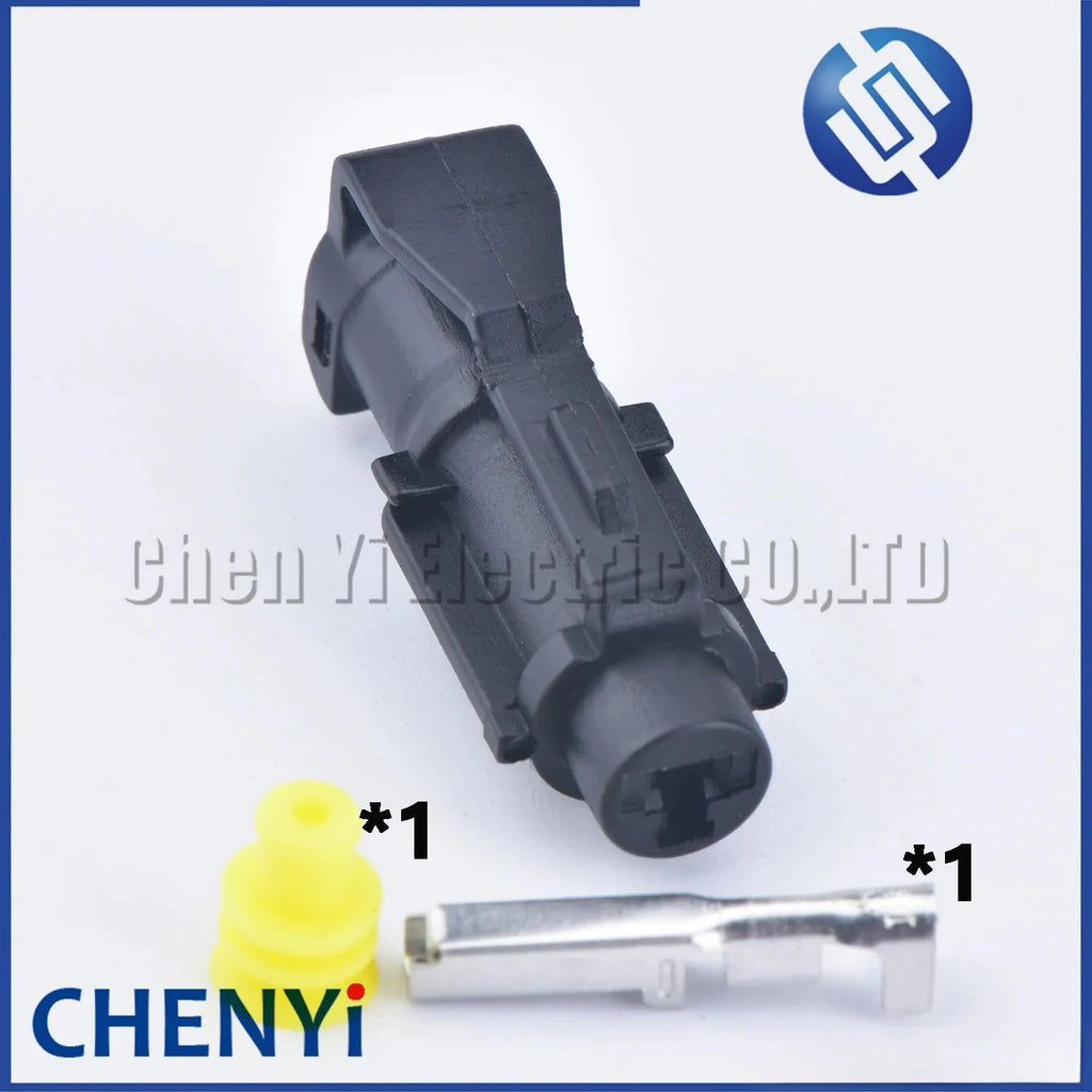 5 Sets 1 Pin Auto Waterproof Connector 7123-7414-30 Adapter Automotive Black Socket Male Female Plug MG640280-5 MG610278-5