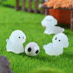 Luminous Cute Puppy Bichon Frise Small Ornaments Car Center Console Lighting Decoration Universal Cars Interior Accessories