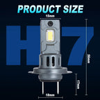 High Power H7 LED Headlight 1:1 Mini Size Headlamp 20000LM 6000K Lamps Super Bright Plug and Play Car Headlight Bulbs Amagi