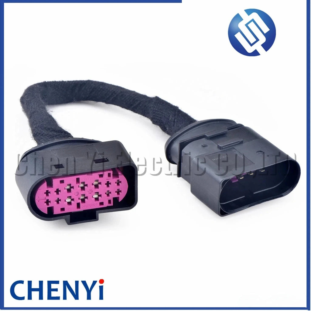 1Pcs 10P to 14P Conversion harness plug 1J0973737 1J0973835 For Halogen Headlamps convert Xenon Headlights adapter cable