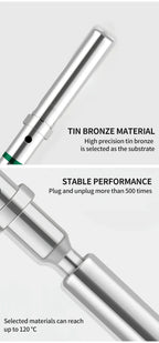 50Pcs DT 1.5mm Series Pin Contact 0462-201-16141 0460-202-16141,Stainless Steel 16AWG Deutsch Crimp Solid Female/male Terminals