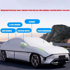Snow Car Cover Thicken Waterproof Breathable Half Car Cover Dustproof Snowproof Snow Car Cover For Most Cars Sedan And Suv Amagi