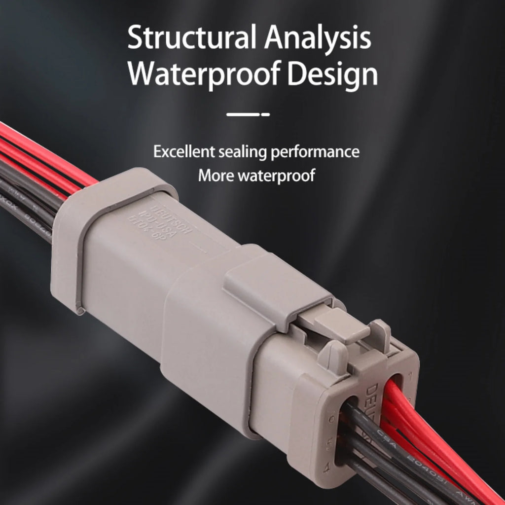 6 Pin Connector Waterproof 1.6mm Series Male Female Connectors Wiring Harness Housing Cable Socket DT04-6P-C017 DT06-6S-C017