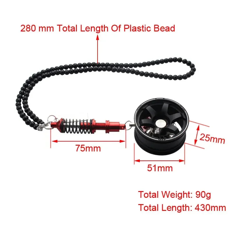 Car Wheel Shock Absorber Ornament Car Interior Rearview Mirror Pendant Car Pendant Hanging, Halloween, Christmas Gift Amagi