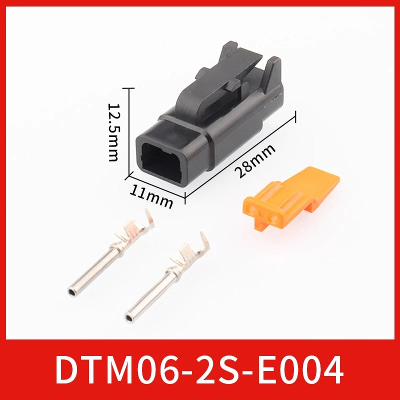 DTM04-2P-E004 automotive connector, Dechi plug-in, DTM06-2S-E004 waterproof plug for heavy truck wiring harness