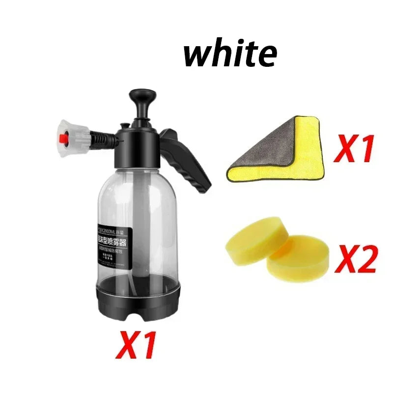 High Pressure 2L Household Car Dual-use Cleaning Foam Spray Pot Acid Alkali Resistant Large Capacity Glass Spray Pot Fan Amagi