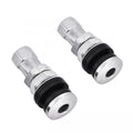 2 Pcs Car Tire Valve Short Stems Tubeless Vacuum Tire Valve Stems Silver Tire Valve Short Stems Auto Replacement Parts