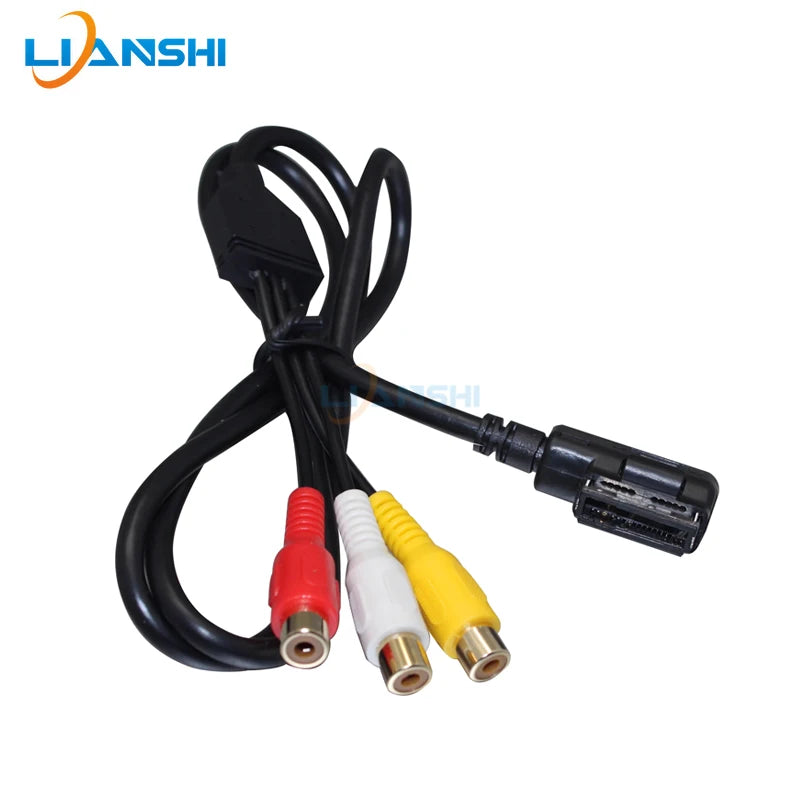 It is suitable for Audi audio and video cable AMI interface 3RCA external DVD player video car modification products