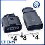2 sets 4 Pin 1.5mm male or female auto coil Extension adapter electrical wire connector horn plug 1J0973804 1J0973704