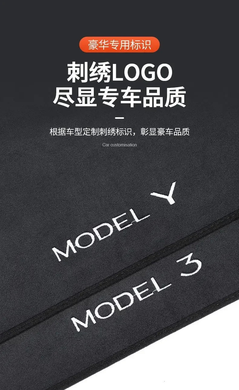 Model3 Highland 2024 Suede interior Accessories For Tesla Model 3 Y 2022 Dashboard Panel Pad Dash Board Sunshade Protector Cover