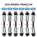 1PCS GX12 Auto Waterproof Connectors 2-7 Pins with Power Cable Line Socket Plug—Suitable for Industrial Machinery and Equipment
