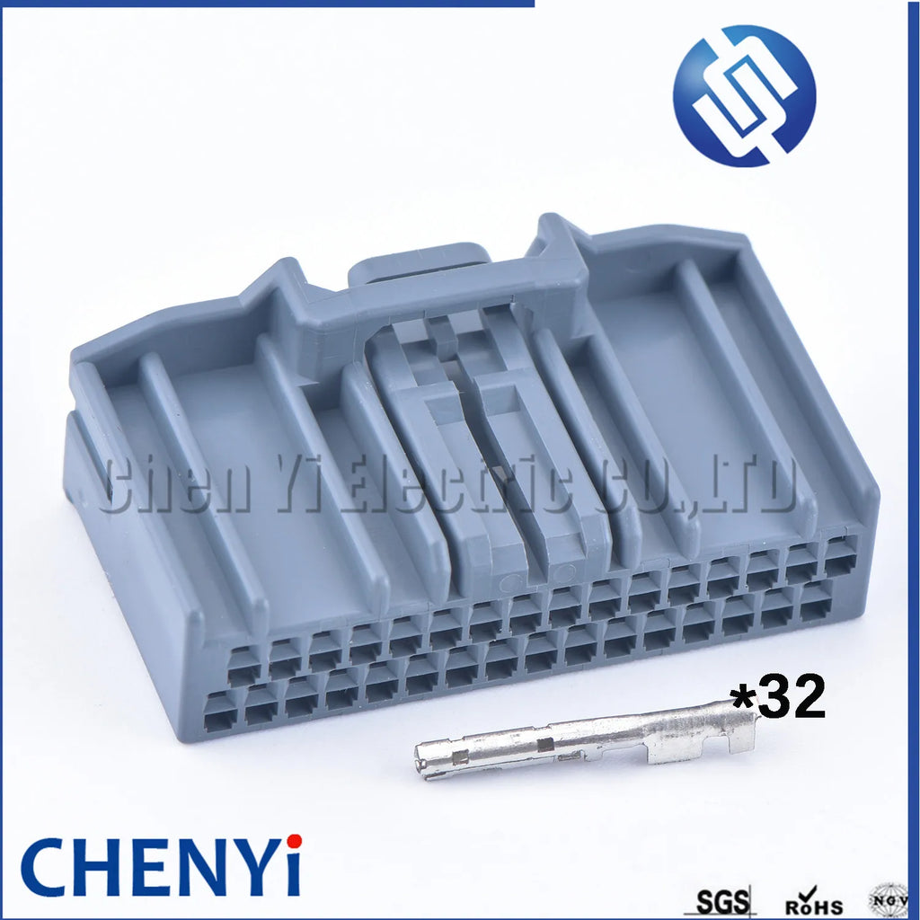 1set 32 Pin Automotive Navigation Central Control Instrument Socket Electrical Wire Connector MX34032SF1 For Honda with Pins