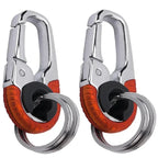 Men's Keychain Hook Stainless Steel Buckle Outdoor Carabiner Climbing Tool Double Ring Car Fishing Key Ring Car Amagi