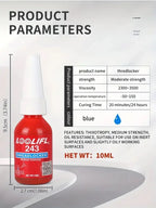 Adhesive 243 Anaerobic Screw Glue Strong Anti-slip Fastening Thread Locker High And Low Strength High-Temperature-Resistant New