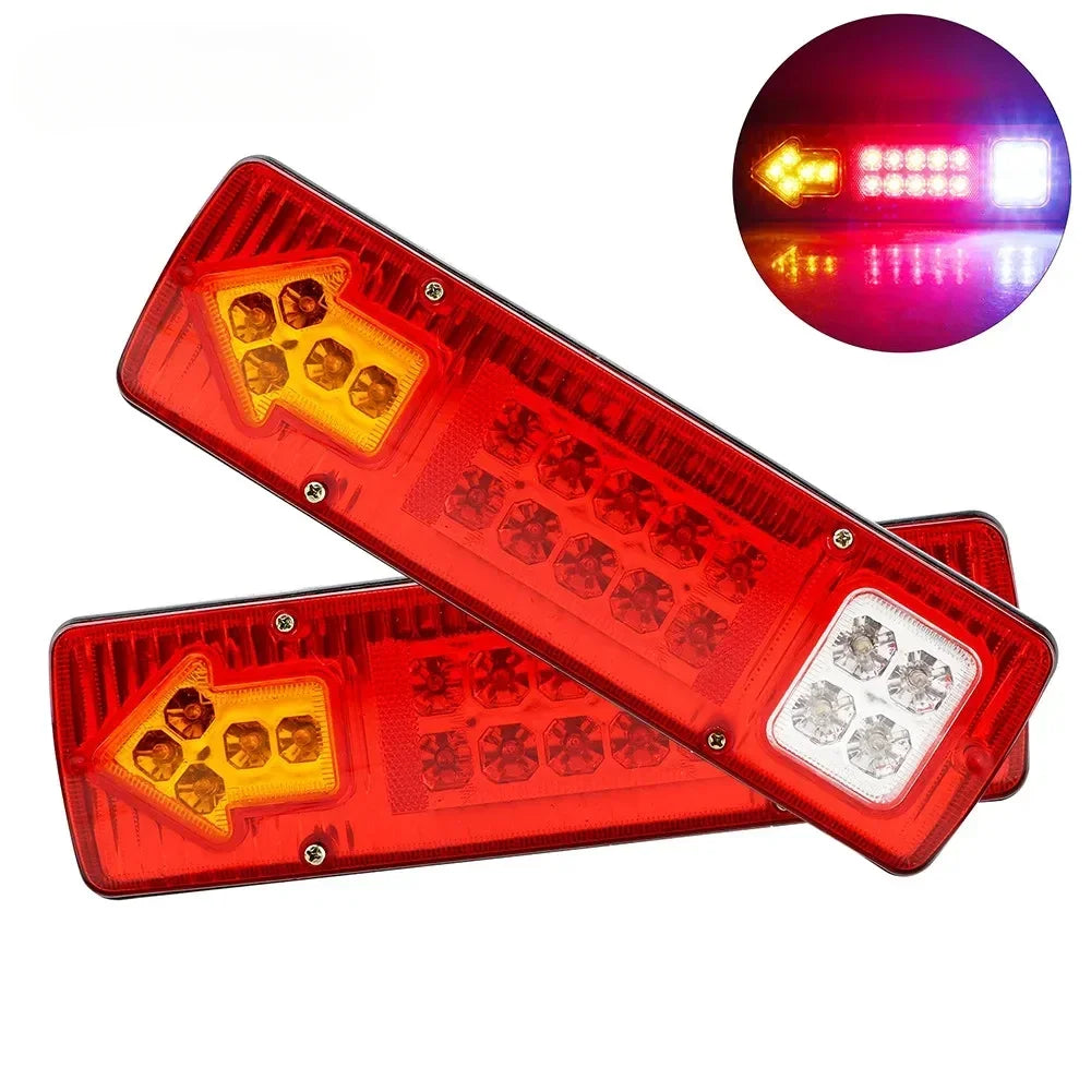 24V Trailer Truck LED Rear Taillight Arrow LED Tail Lamp Boat RV Caravan Van Reversing Night Driving Safety Warning Light Amagi