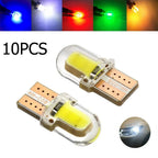 10pcs Car Interior Lamps T10 194 168 W5W COB 4 SMD LED CANBUS Silica Bright White Wedge Clearance License Light Bulbs Car Amagi