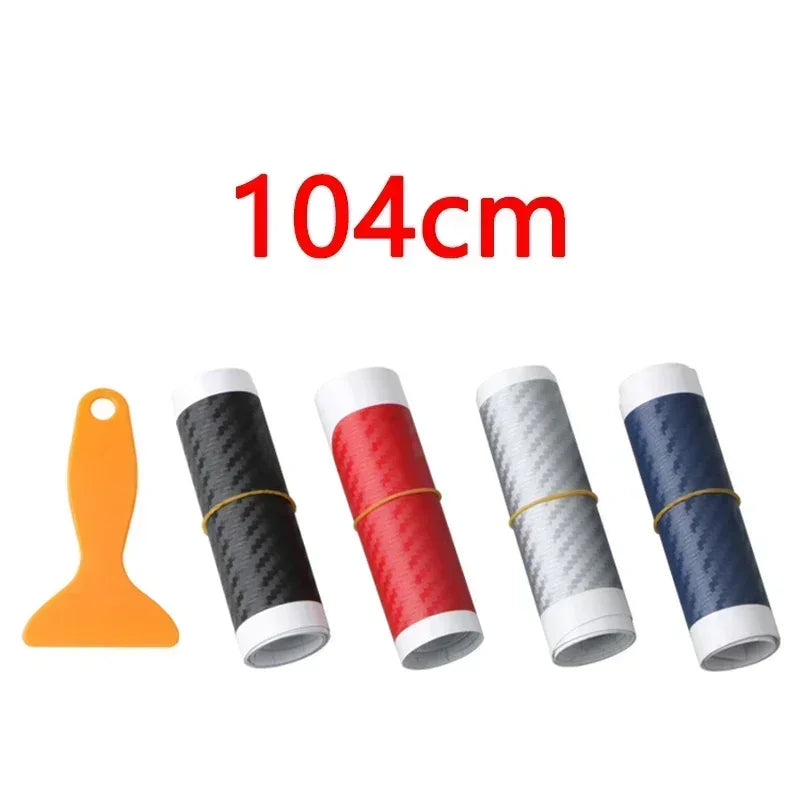 90cm Car Rear Trunk Guard Plate Sticker 3D Carbon Fiber Film Rear Bumper Trim Anti-Kicked Scratch Protection Sticker Strip Amagi