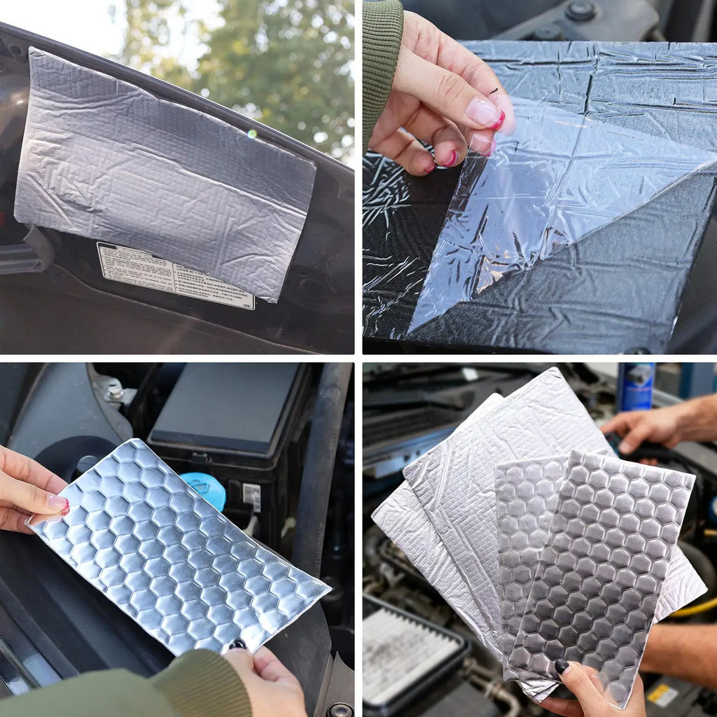 Car Soundproofing Mat Closed Cell Foam Shock Absorption for Thermal Noise Insulation Car Hood 25X18CM Rv Camper Insulation Mat