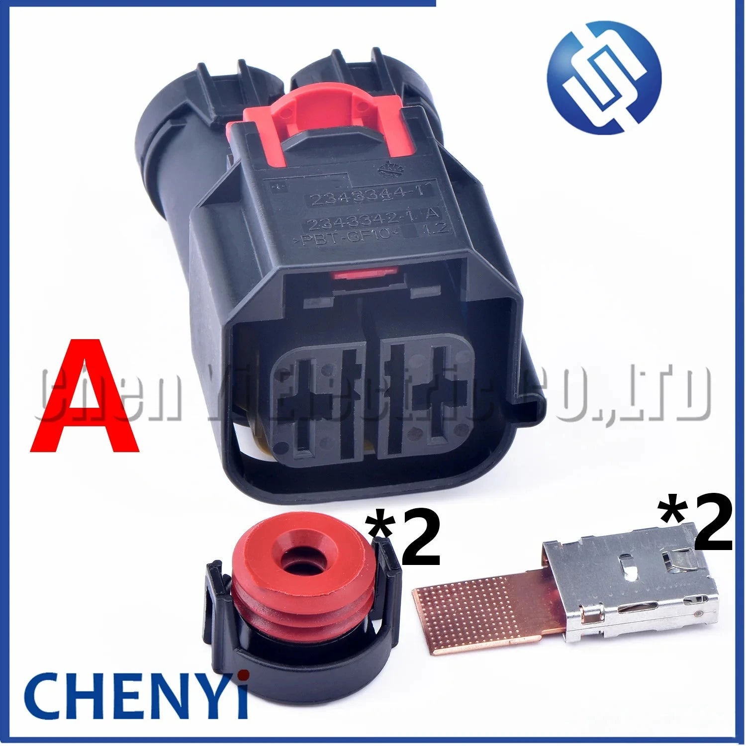 2 Pin Auto waterproof connector Car steering gear Wire harness Plug 2291383-1 2343342-1 2343342-2 2343344-2 2291389-1 2343344-1