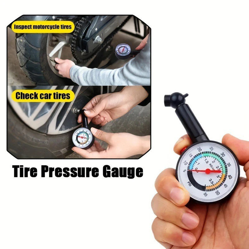 Car Tire Pressure Gauge Auto Tire Inflation Pressure Gauge High Precision Meter Detector Portable Mini Air Pressure Gauge