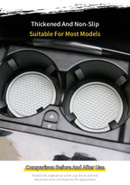 2pcs Cute Bling Car Cup Holder Coaster Mat with Rhinestone for Women Girl Universal Anti Slip Automotive Interior Amagi