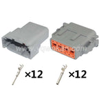 Deutsch DTM 2/3/4/6/8/12Pin Connector Waterproof 1mm Male Female Connectors Wiring Harness Cable Plug DTM06 DTM04 20-24AWG