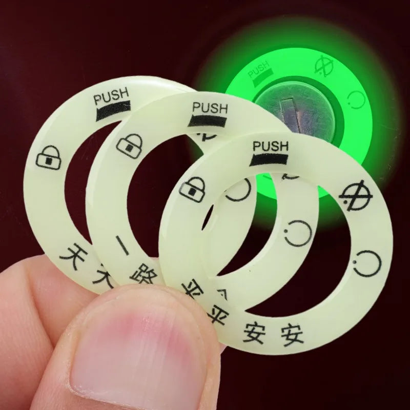 Car Window Lifter Stickers Car Night Glowing Interior Button Sticker Decals Car Lifter Switch Night Fluorescent Decoration