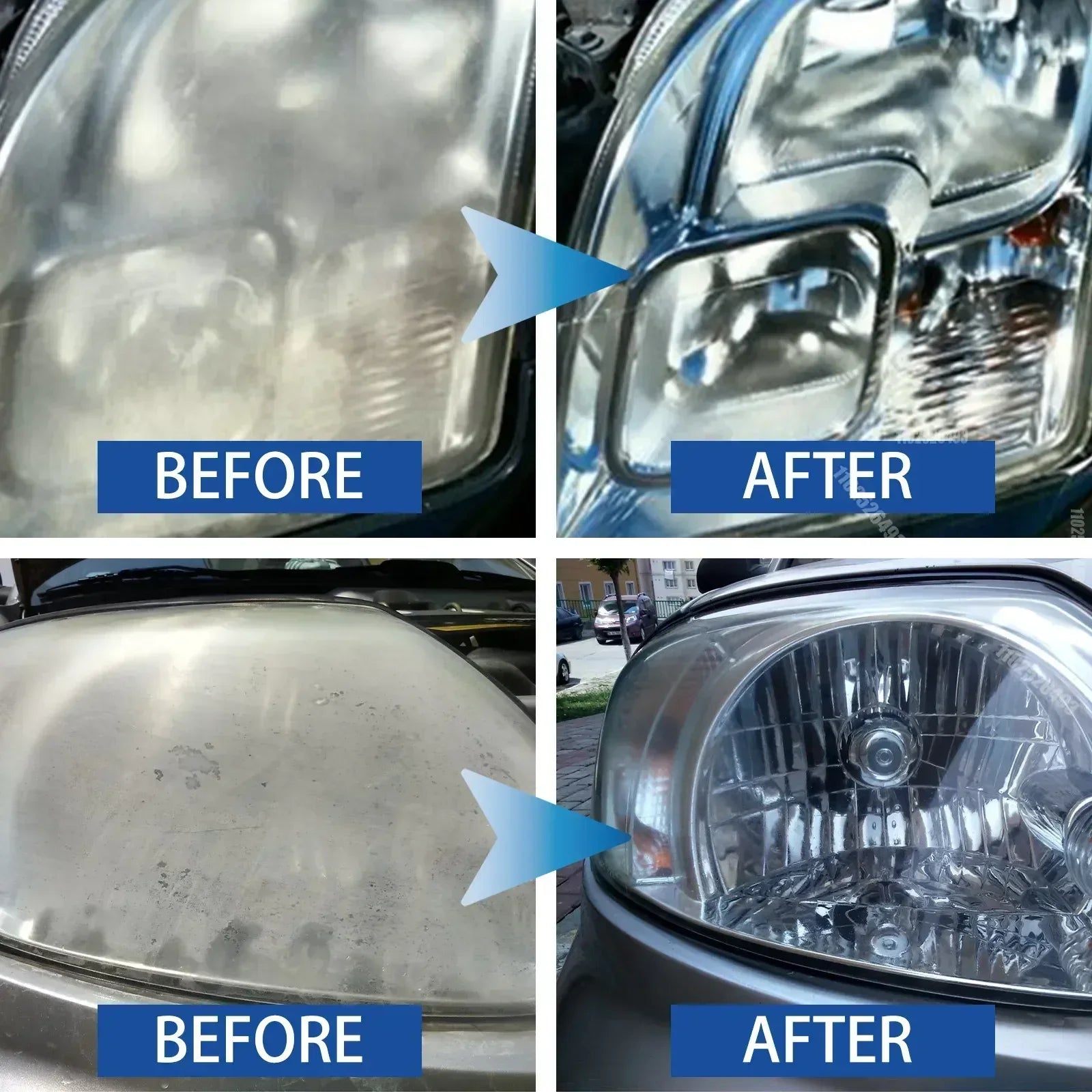 Car Headlight Restoration Crystal Oxidation Yellowing Repair Refurbishment Lens Headlight Polishing Refurbishing Kit Tools New